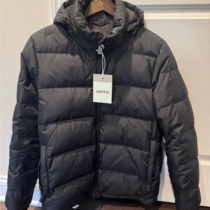 “ASPESI” RE NYLON PUFFER JACKET WITH SLIGHT ELASTICITY